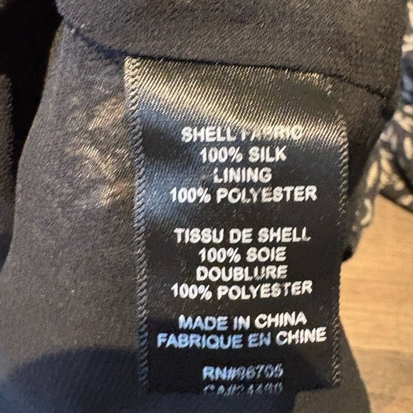 Rebecca Taylor Black Floral Long Sleeve Dress 100% silk Size 6 - Picture 5 of 5